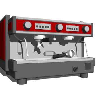 现代咖啡机su模型