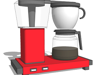 现代咖啡机su模型