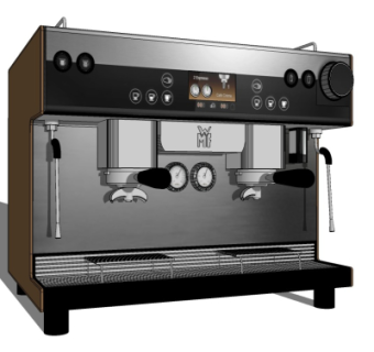 现代咖啡机su模型