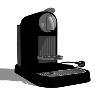 现代咖啡机su模型