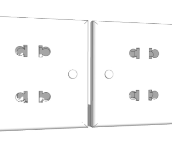 现代开关插座面板su模型