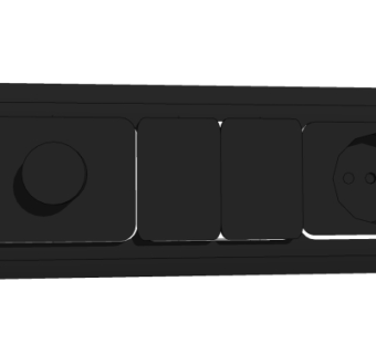 现代开关插座面板su模型