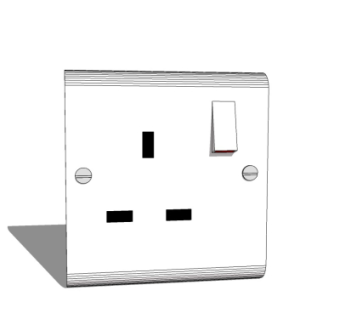 现代开关插座面板su模型