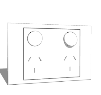 现代开关插座面板su模型