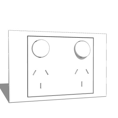 现代开关插座面板su模型