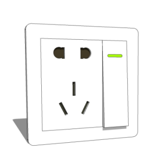 现代开关插座面板su模型