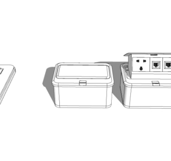 现代开关插座面板su模型