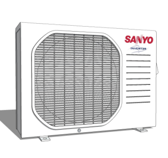 现代空调外机su模型