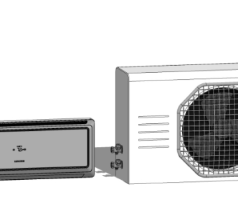 现代空调su模型