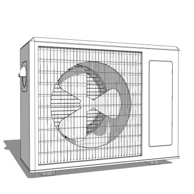 现代空调外机su模型