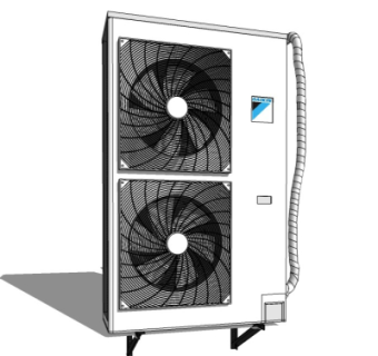 现代空调外机su模型