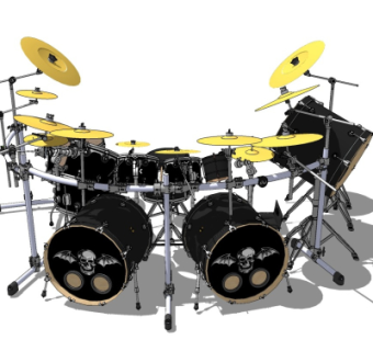 现代架子鼓su模型