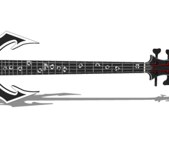 现代电吉他su模型