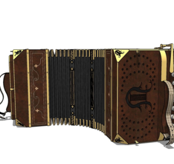 欧式手风琴su模型