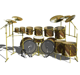 现代架子鼓su模型
