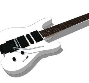 现代电吉他su模型