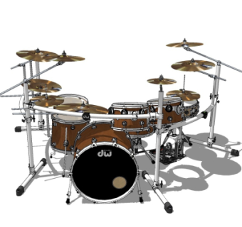 现代架子鼓su模型