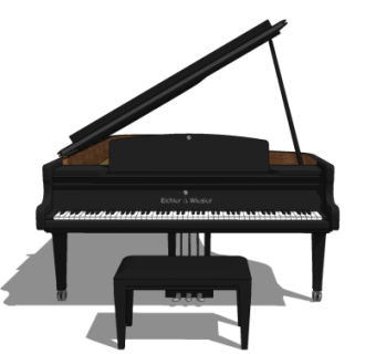 现代钢琴su模型