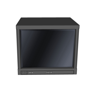 现代黑色电视su模型