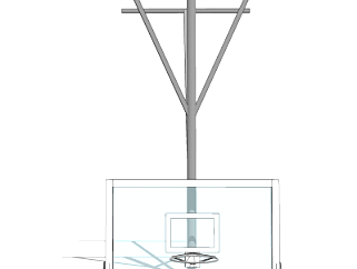 现代吊挂式篮板su模型