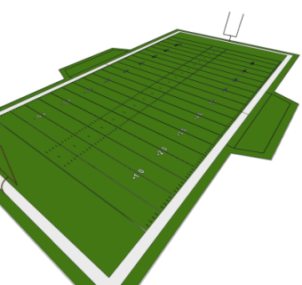 现代橄榄球场su模型