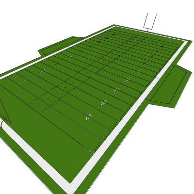 现代橄榄球场su模型