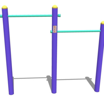 现代高低杠su模型