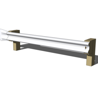 现代高速公路护栏su模型