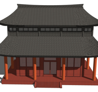 中式房屋建筑su模型
