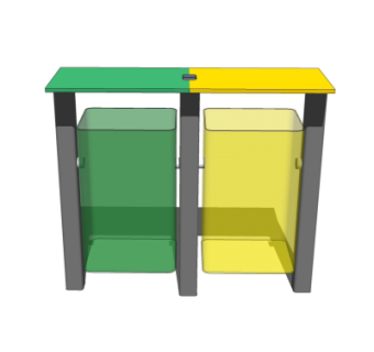 现代环保垃圾桶su模型