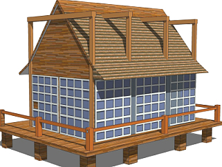 <em>日式小木屋</em>su模型