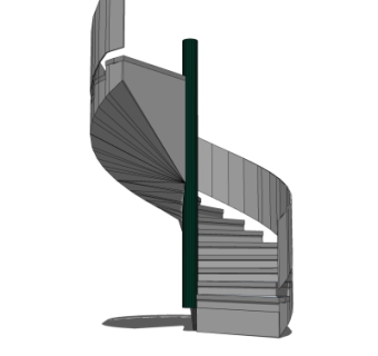现代旋转楼梯su模型