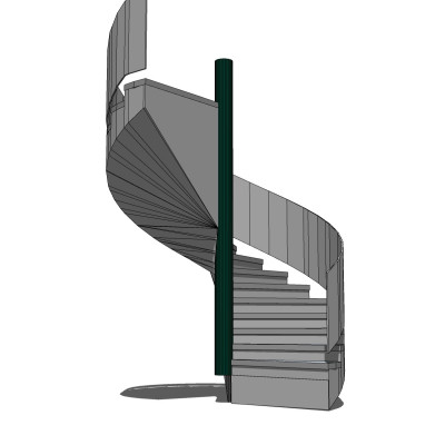 现代旋转楼梯su模型