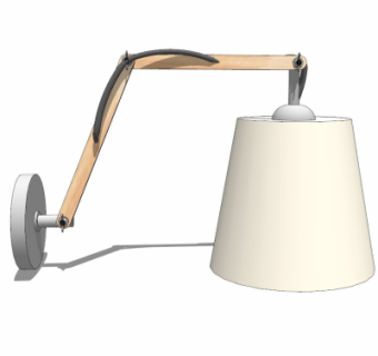 北欧简约壁灯su模型