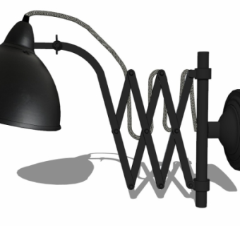 工业风金属壁灯su模型