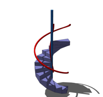 现代简约楼梯su模型
