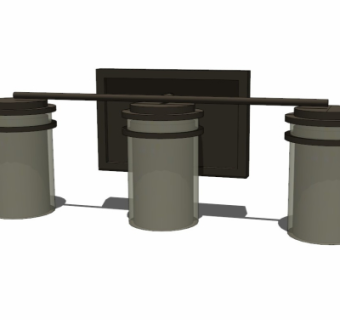 工业风金属壁灯su模型