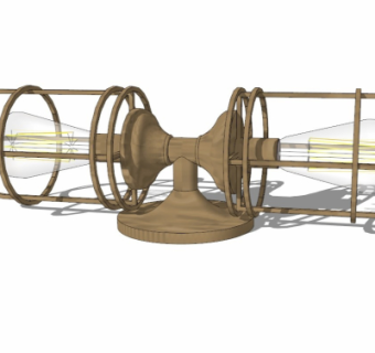 工业风金属壁灯su模型