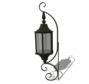 欧式金属壁灯su模型