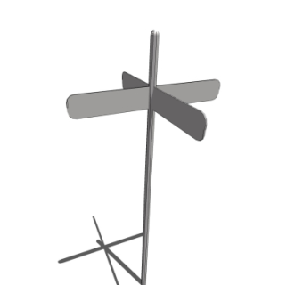 现代户外路标su模型