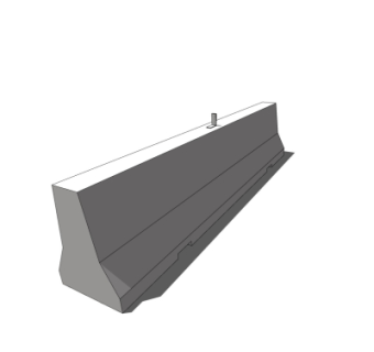 现代水泥路障su模型