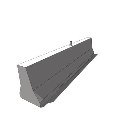 现代水泥路障su模型
