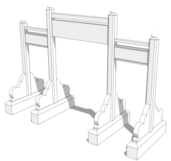 中式牌坊免费su模型