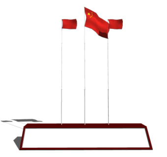 现代升旗台免费su模型