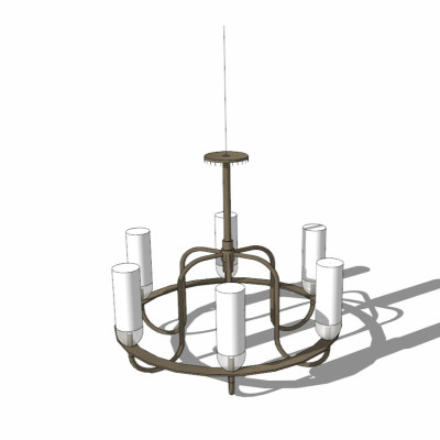 工业风金属吊灯su模型