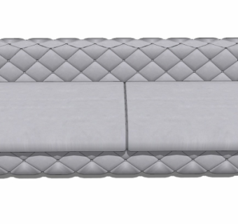 现代布艺双人沙发su模型