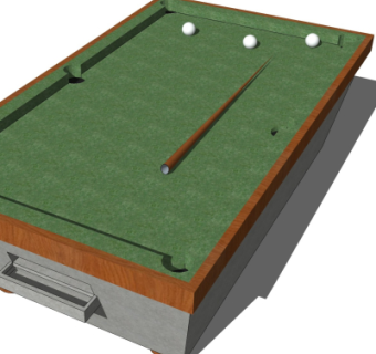 现代台球桌su模型