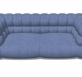 现代布艺双人沙发su模型