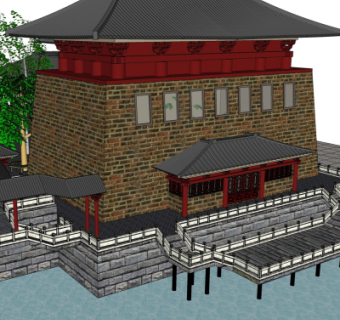 中式古建筑房屋su模型