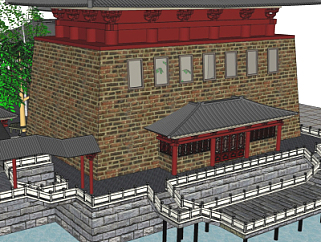 中式古建筑房屋su模型
